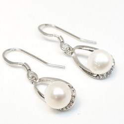 Sterling Silver Pearl Earring 